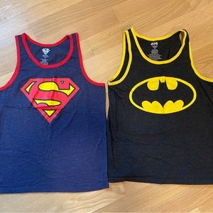 Superman and Batman Tank Tops